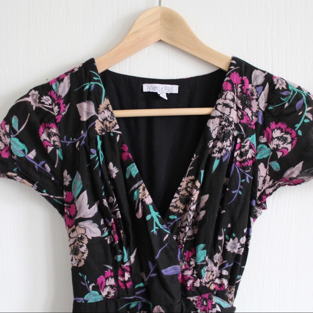 Floral Short Sleeve Maxi Dress